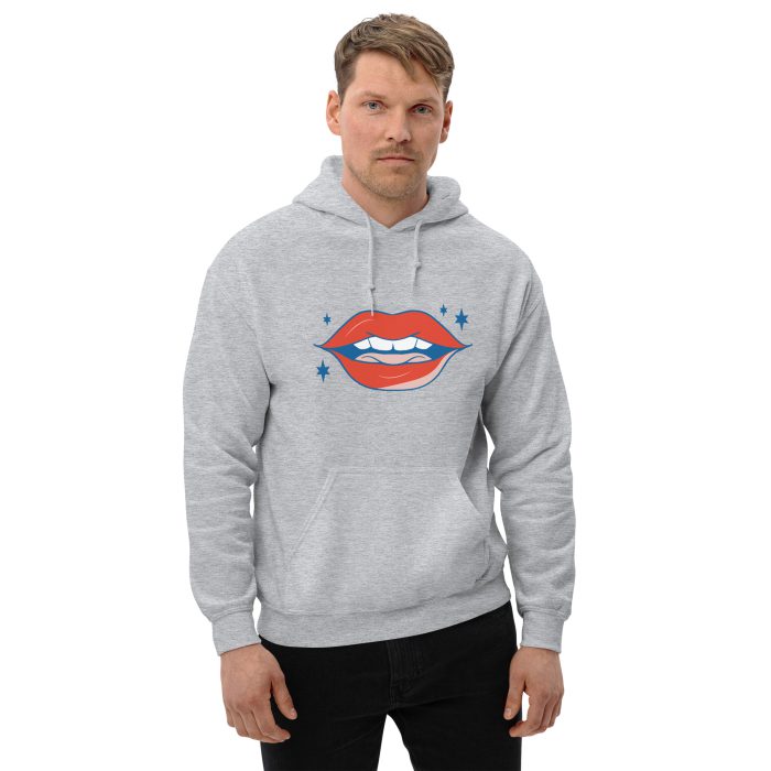 Lips Design Unisex Hoodie - Image 3