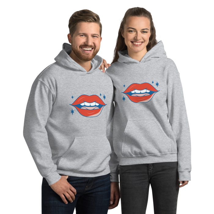 Lips Design Unisex Hoodie - Image 5