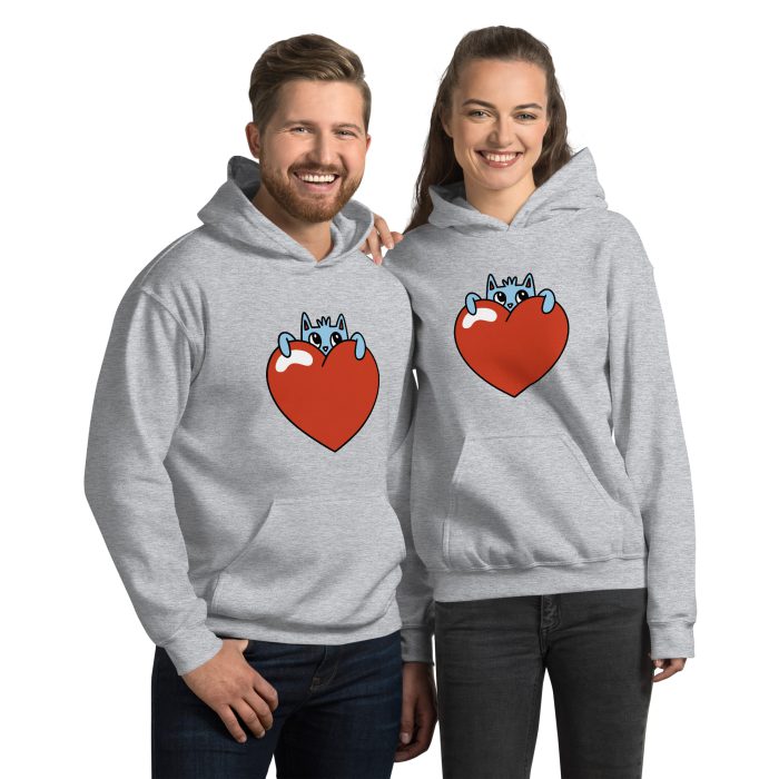 Heart Design Unisex Hoodie - Image 3