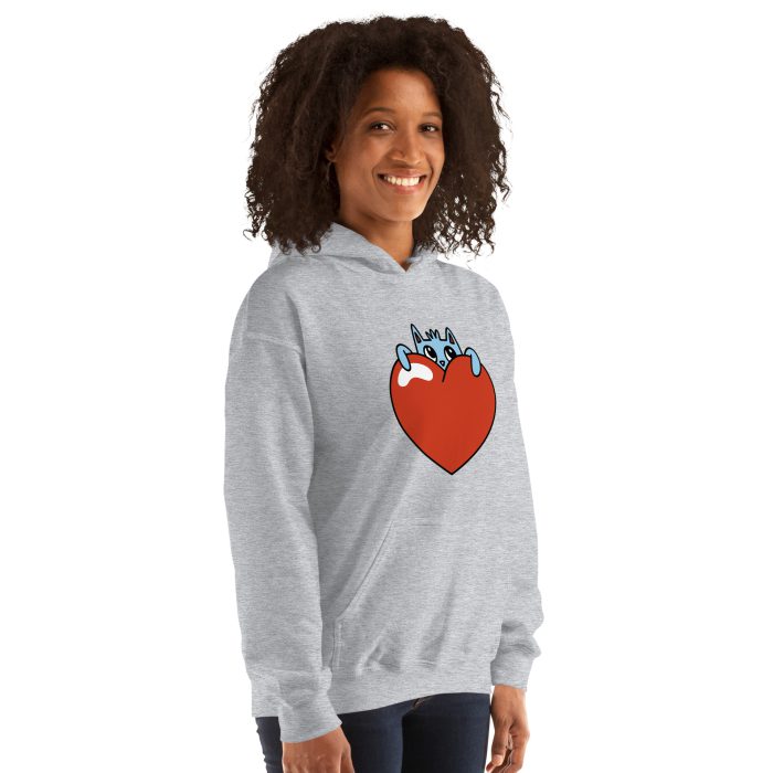 Heart Design Unisex Hoodie - Image 2