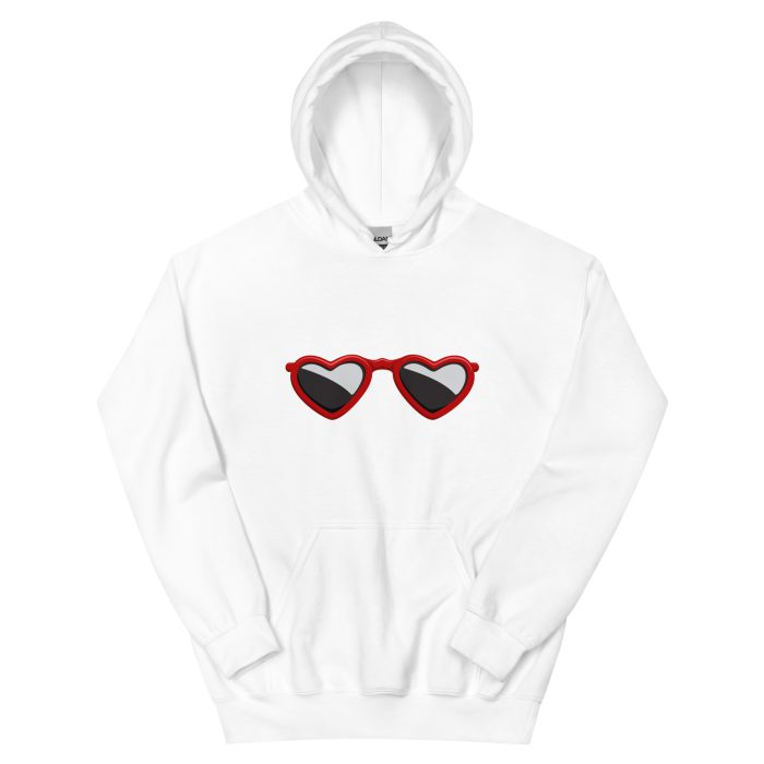 Heart Glasses Unisex Hoodie - Image 8