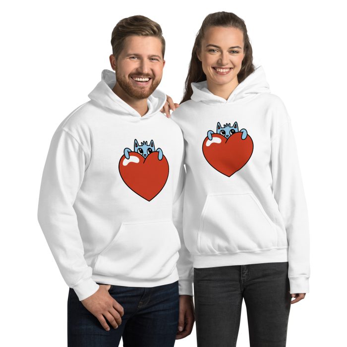 Heart Design Unisex Hoodie - Image 7