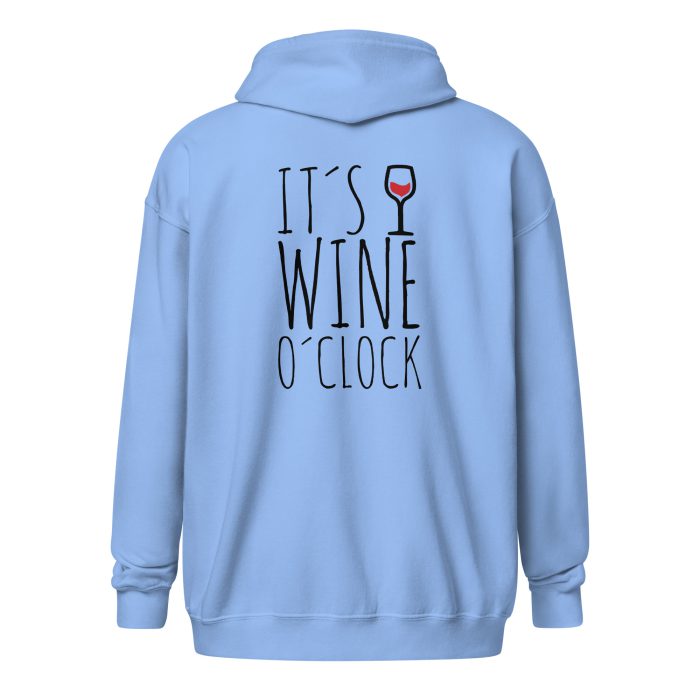 It is Wine Time Unisex heavy blend zip hoodie - Image 16