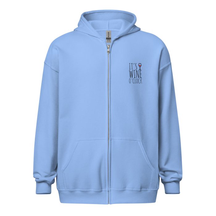 It is Wine Time Unisex heavy blend zip hoodie - Image 15