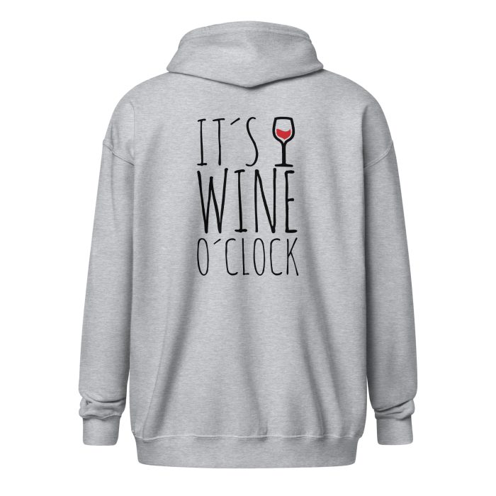 It is Wine Time Unisex heavy blend zip hoodie - Image 8