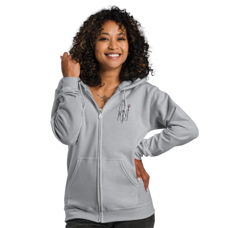 It is Wine Time Unisex heavy blend zip hoodie