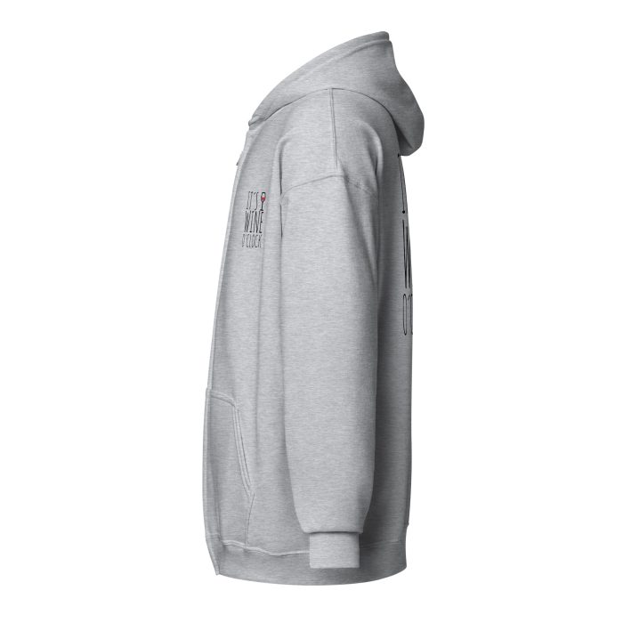 It is Wine Time Unisex heavy blend zip hoodie - Image 9