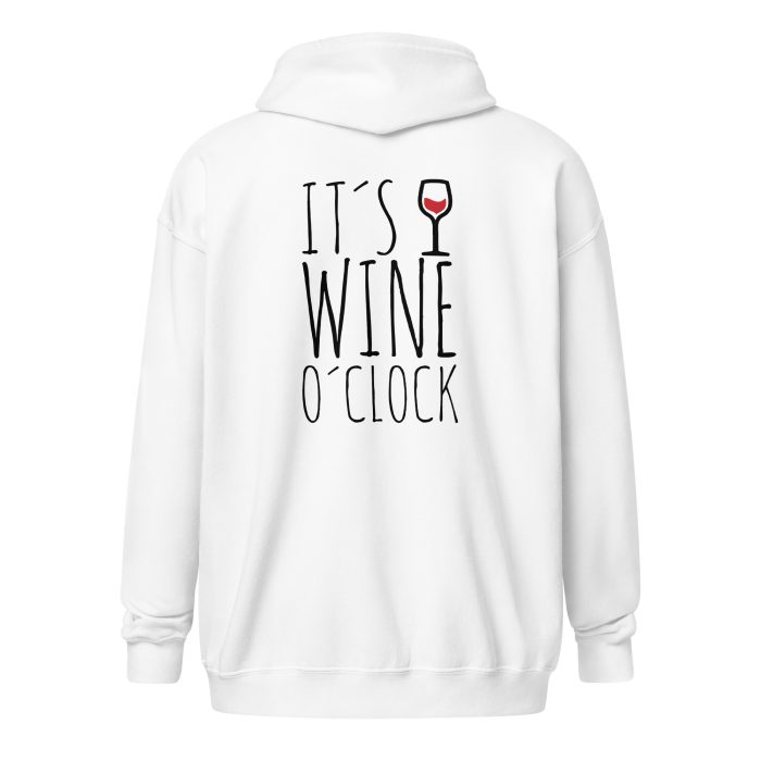 It is Wine Time Unisex heavy blend zip hoodie - Image 11