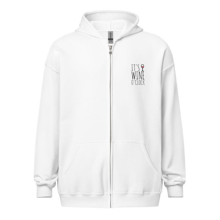 It is Wine Time Unisex heavy blend zip hoodie - Image 23