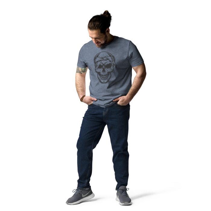 Bandaged Skull Design Unisex organic cotton t-shirt - Image 3