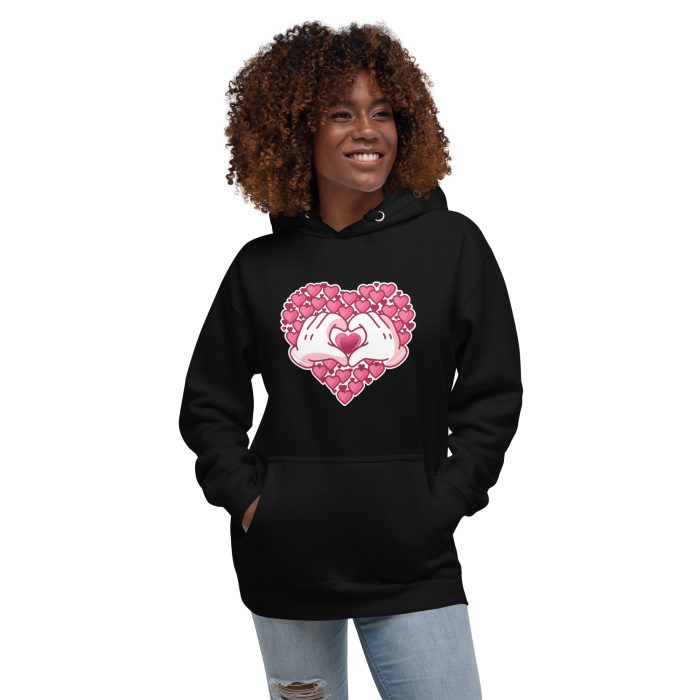 Hearts Unisex Hoodie - Image 2