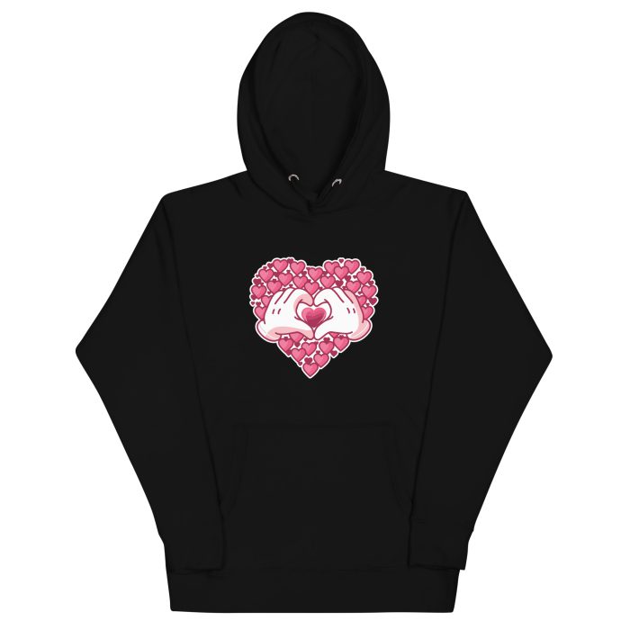 Hearts Unisex Hoodie - Image 3