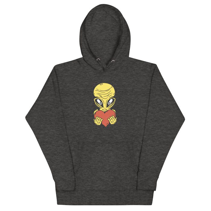 Alien Heart Unisex Hoodie - Image 9