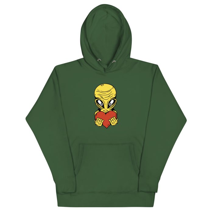 Alien Heart Unisex Hoodie - Image 17