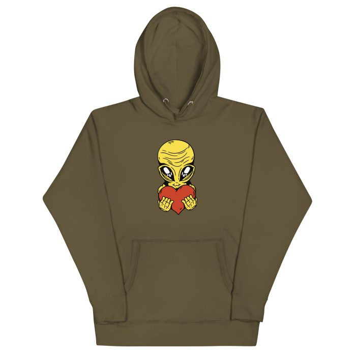 Alien Heart Unisex Hoodie - Image 19