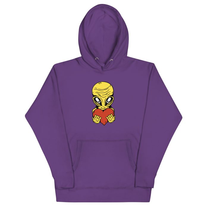 Alien Heart Unisex Hoodie - Image 15