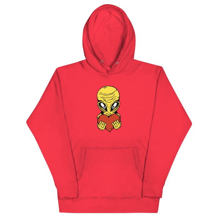 Alien Heart Unisex Hoodie - Image 21