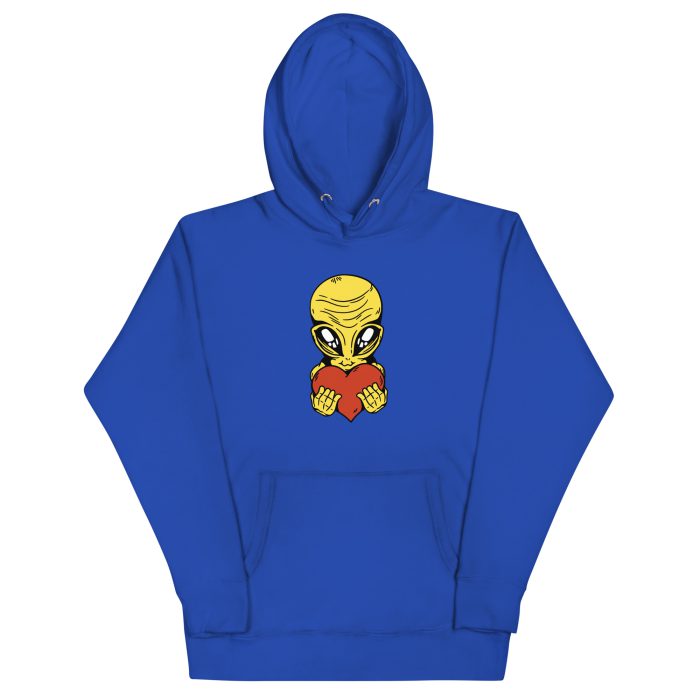 Alien Heart Unisex Hoodie - Image 13