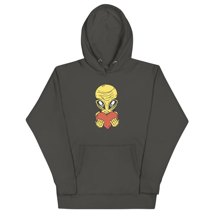 Alien Heart Unisex Hoodie - Image 11