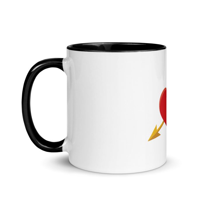 Heart and Arrow Mug with Color Inside - Image 4