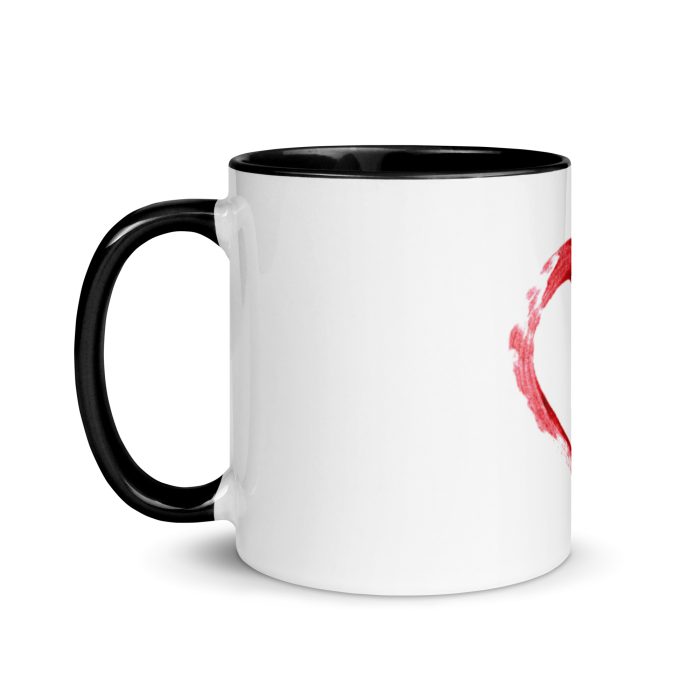 Red Heart Design Mug with Color Inside - Image 4