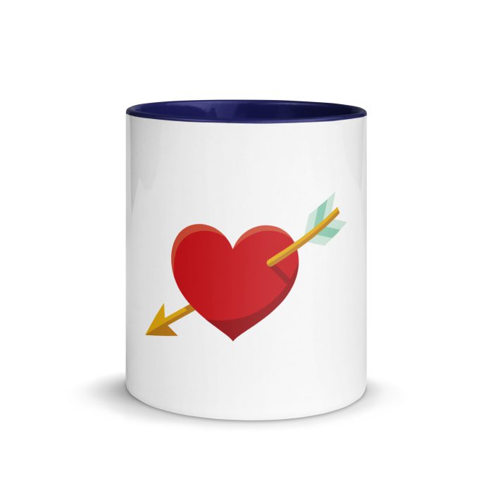 Heart and Arrow Mug with Color Inside - Image 8