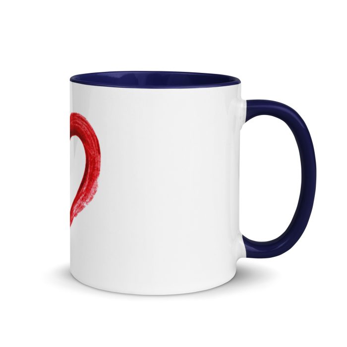 Red Heart Design Mug with Color Inside - Image 8