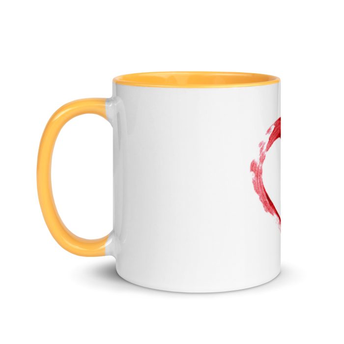 Red Heart Design Mug with Color Inside - Image 36
