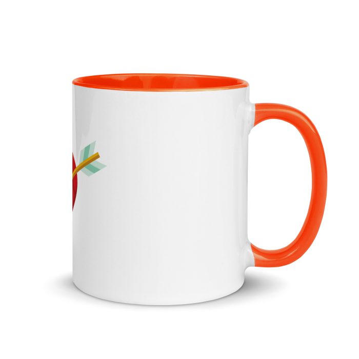Heart and Arrow Mug with Color Inside - Image 22