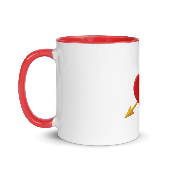 Heart and Arrow Mug with Color Inside - Image 12