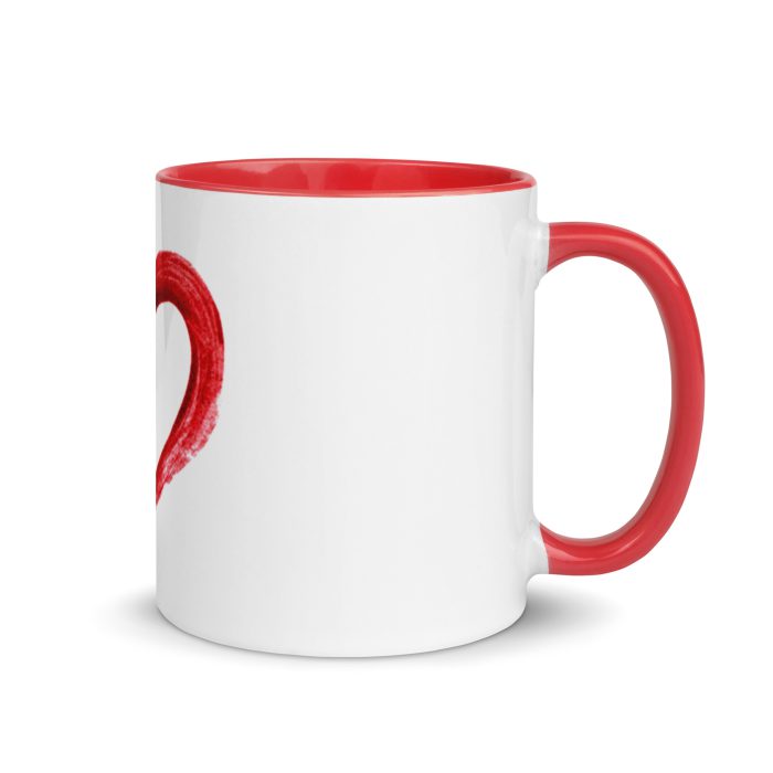 Red Heart Design Mug with Color Inside - Image 11