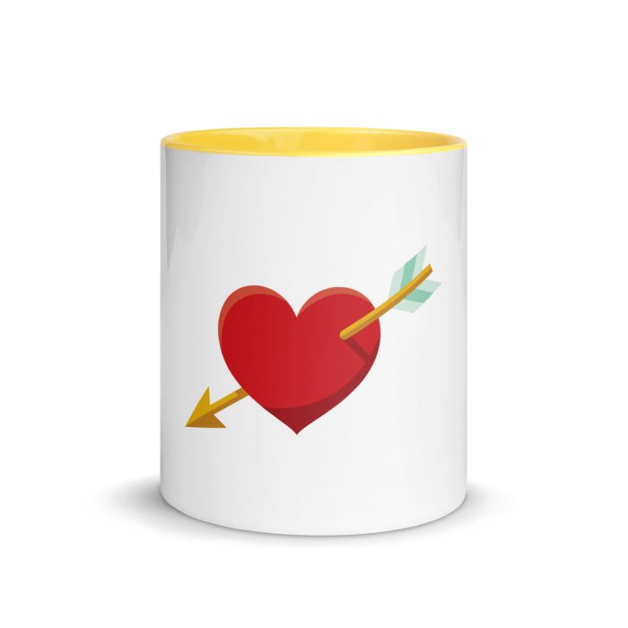 Heart and Arrow Mug with Color Inside - Image 41