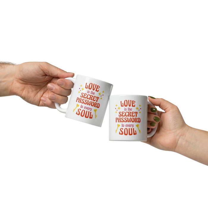 Love Text White glossy mug - Image 2