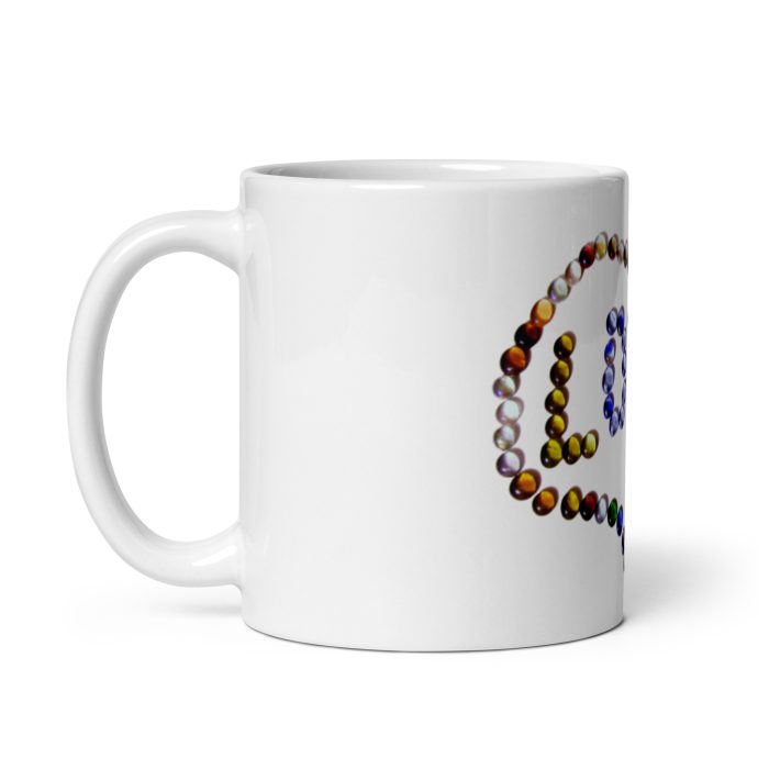 Love Beads White glossy mug - Image 3