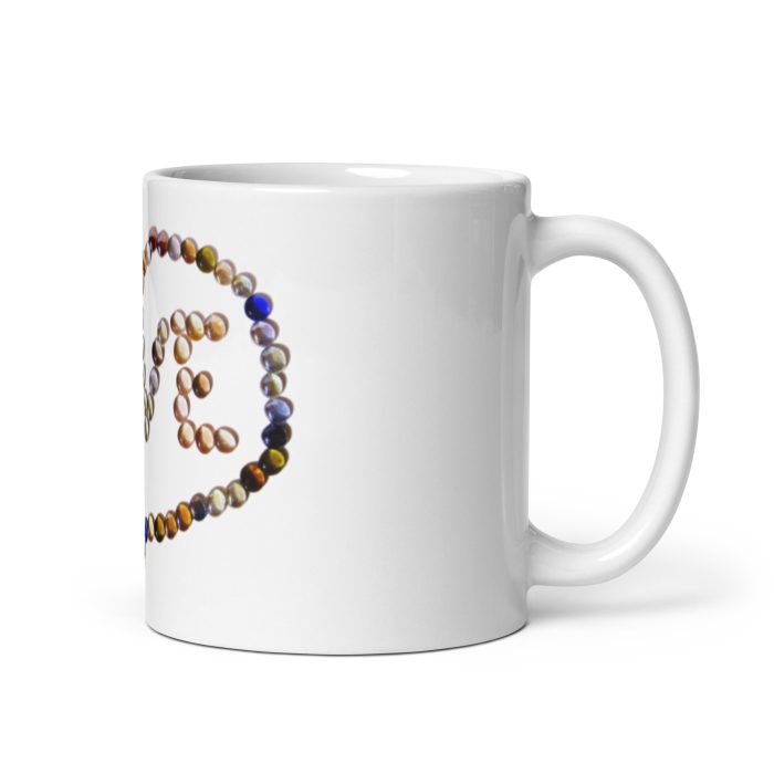 Love Beads White glossy mug - Image 2