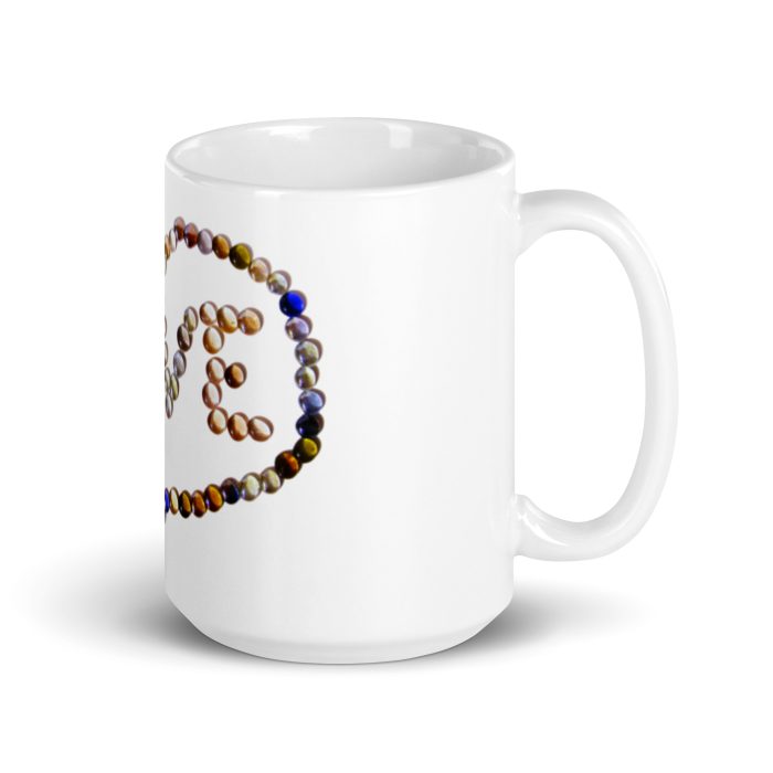 Love Beads White glossy mug - Image 5