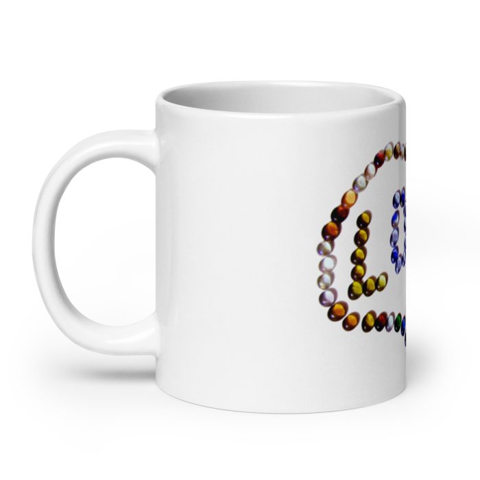 Love Beads White glossy mug - Image 8