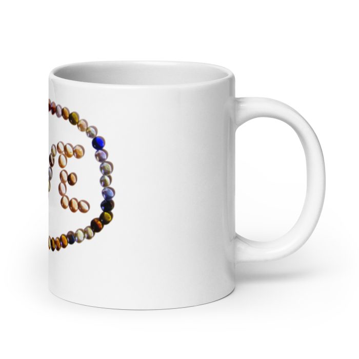 Love Beads White glossy mug - Image 7