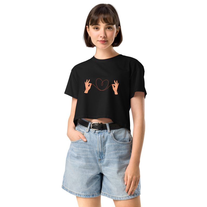Heart Design Women’s crop top
