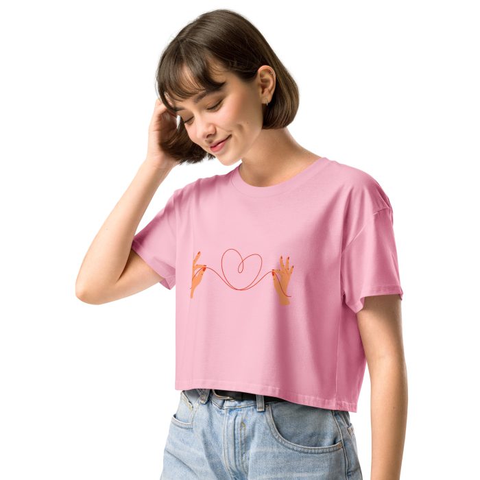 Heart Design Women’s crop top - Image 12