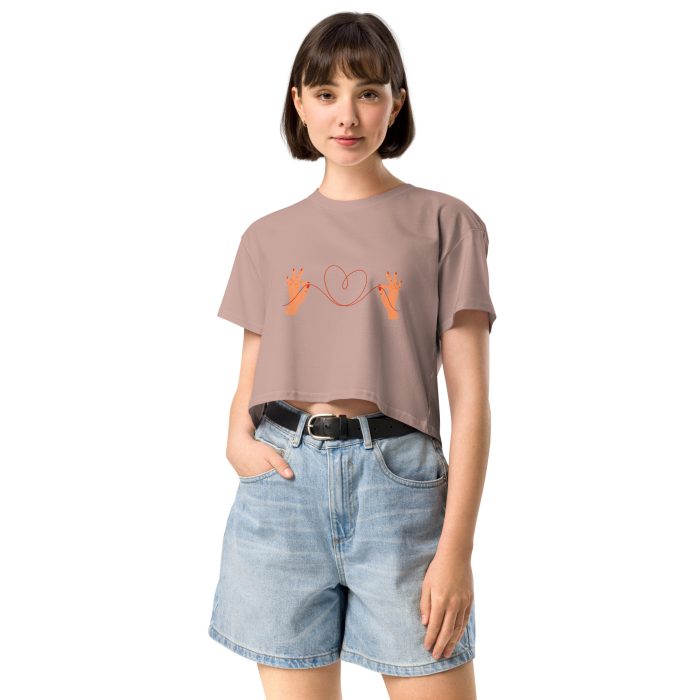 Heart Design Women’s crop top - Image 8