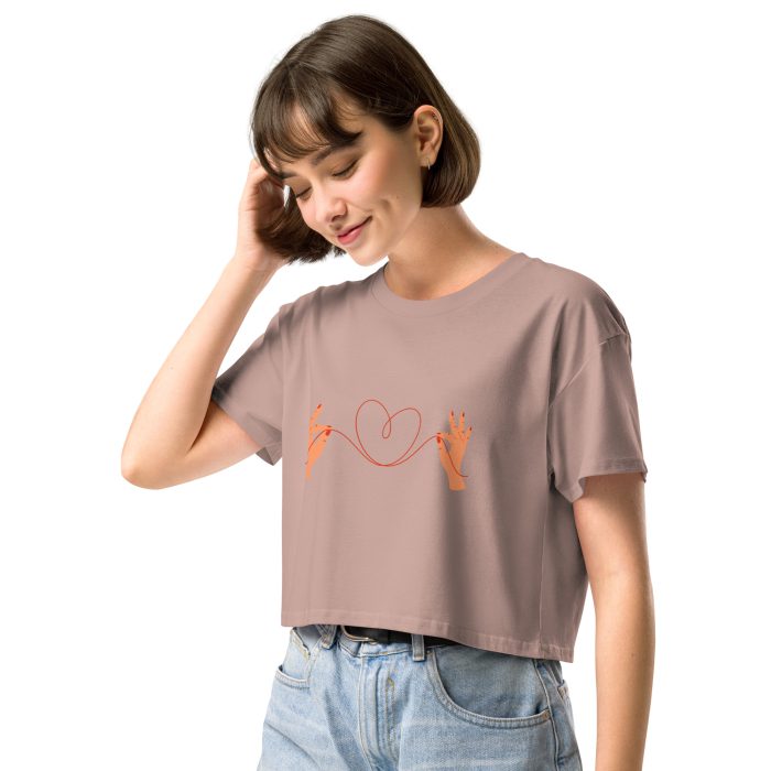 Heart Design Women’s crop top - Image 9