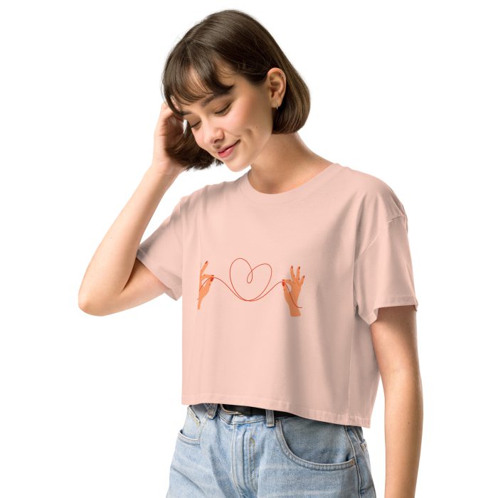 Heart Design Women’s crop top - Image 15