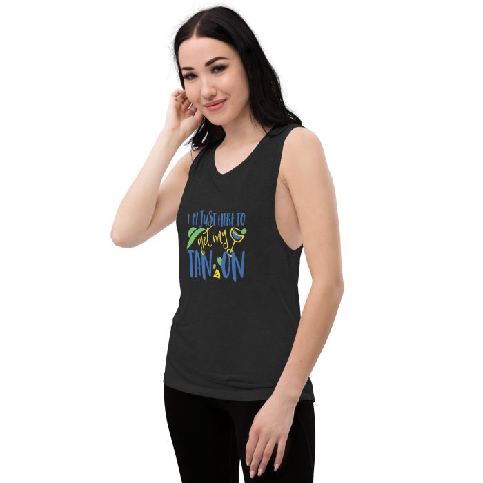 Tan On Design Ladies’ Muscle Tank - Image 3