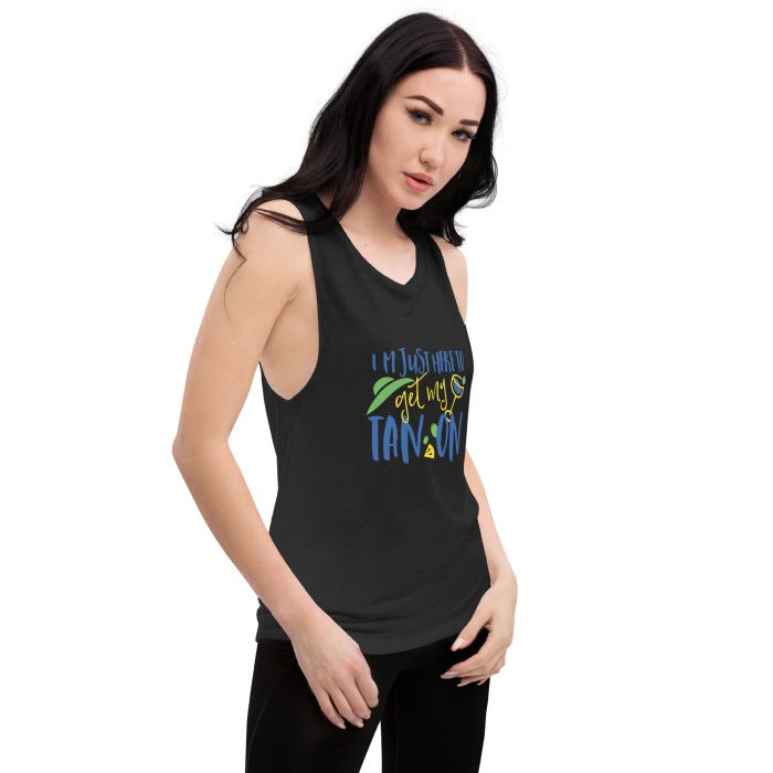 Tan On Design Ladies’ Muscle Tank - Image 4