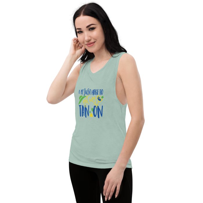 Tan On Design Ladies’ Muscle Tank - Image 15