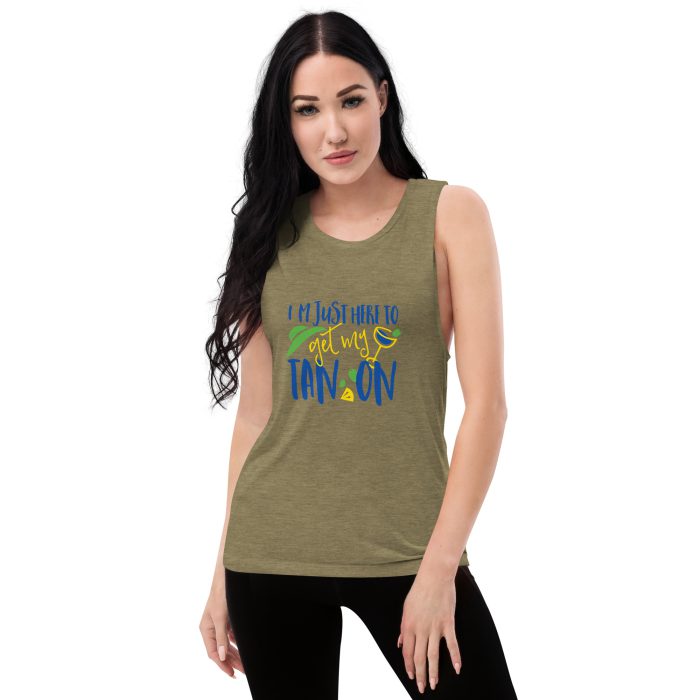 Tan On Design Ladies’ Muscle Tank - Image 8