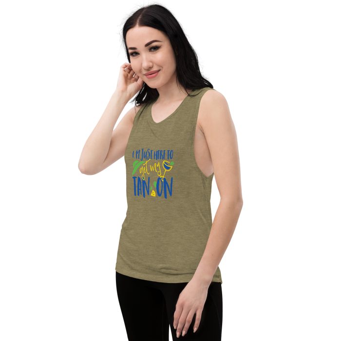 Tan On Design Ladies’ Muscle Tank - Image 9
