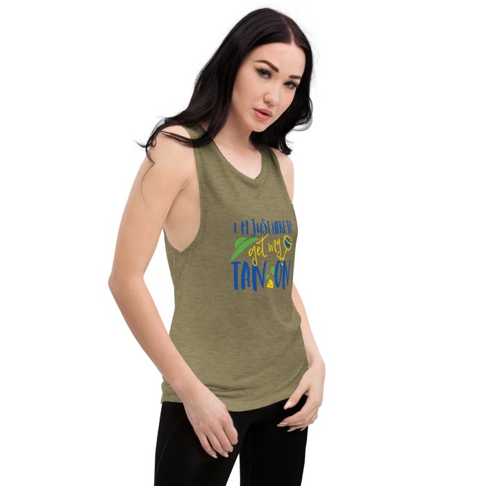 Tan On Design Ladies’ Muscle Tank - Image 10