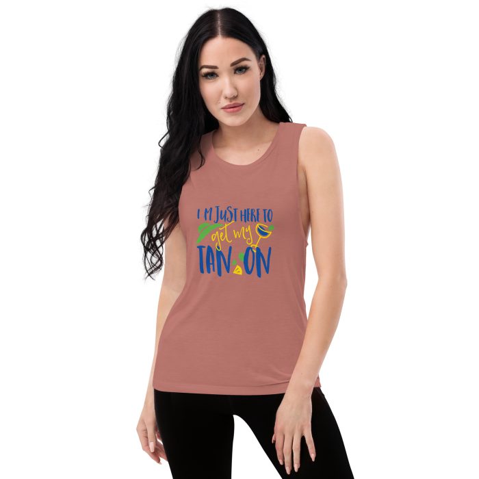 Tan On Design Ladies’ Muscle Tank - Image 5